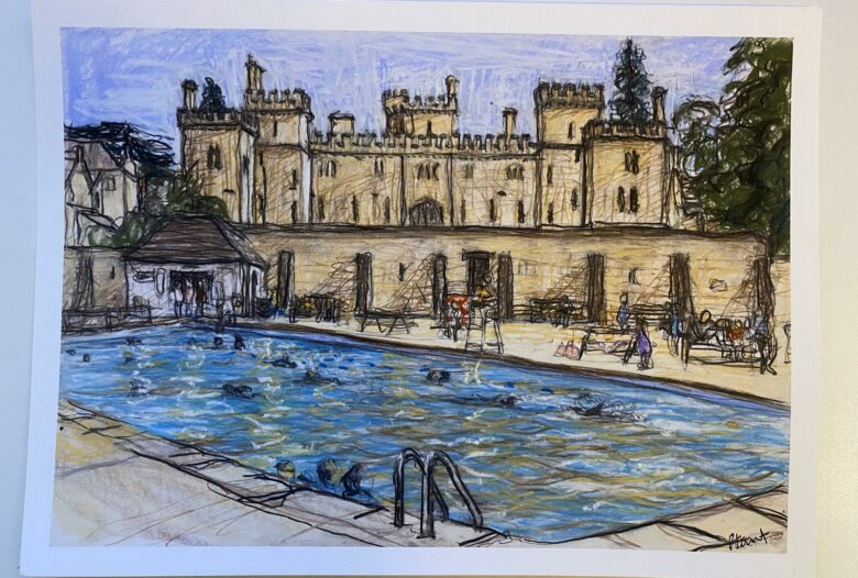 Laurie Plant’s picture of the pool – available to buy now!