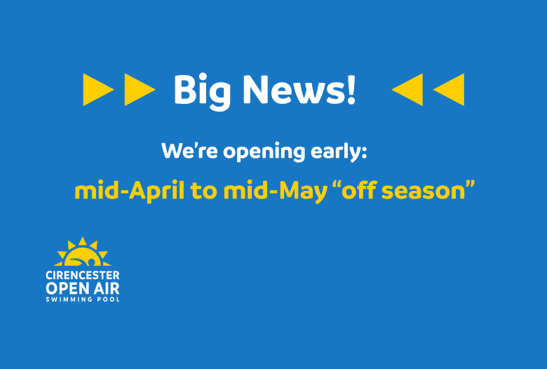 We’re opening the pool early this year!