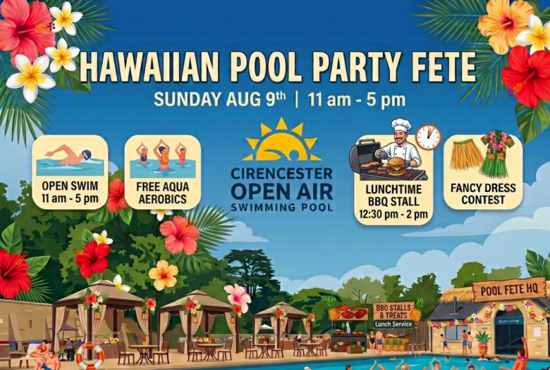 HAWAIIAN POOL PARTY FÊTE  Sunday 9th August | 11am–5pm