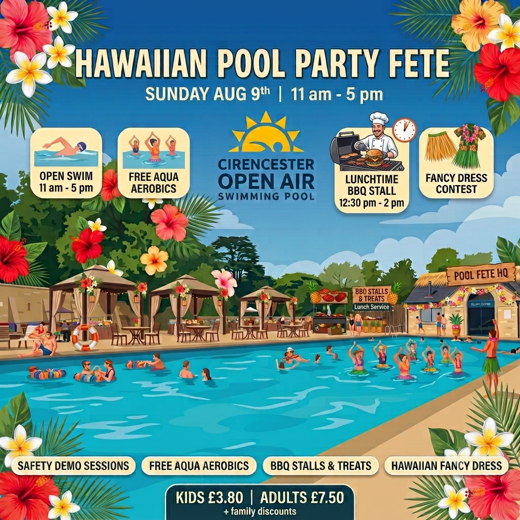 HAWAIIAN POOL PARTY FÊTE  Sunday 9th August | 11am–5pm